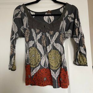 Language Grey Patterned Top